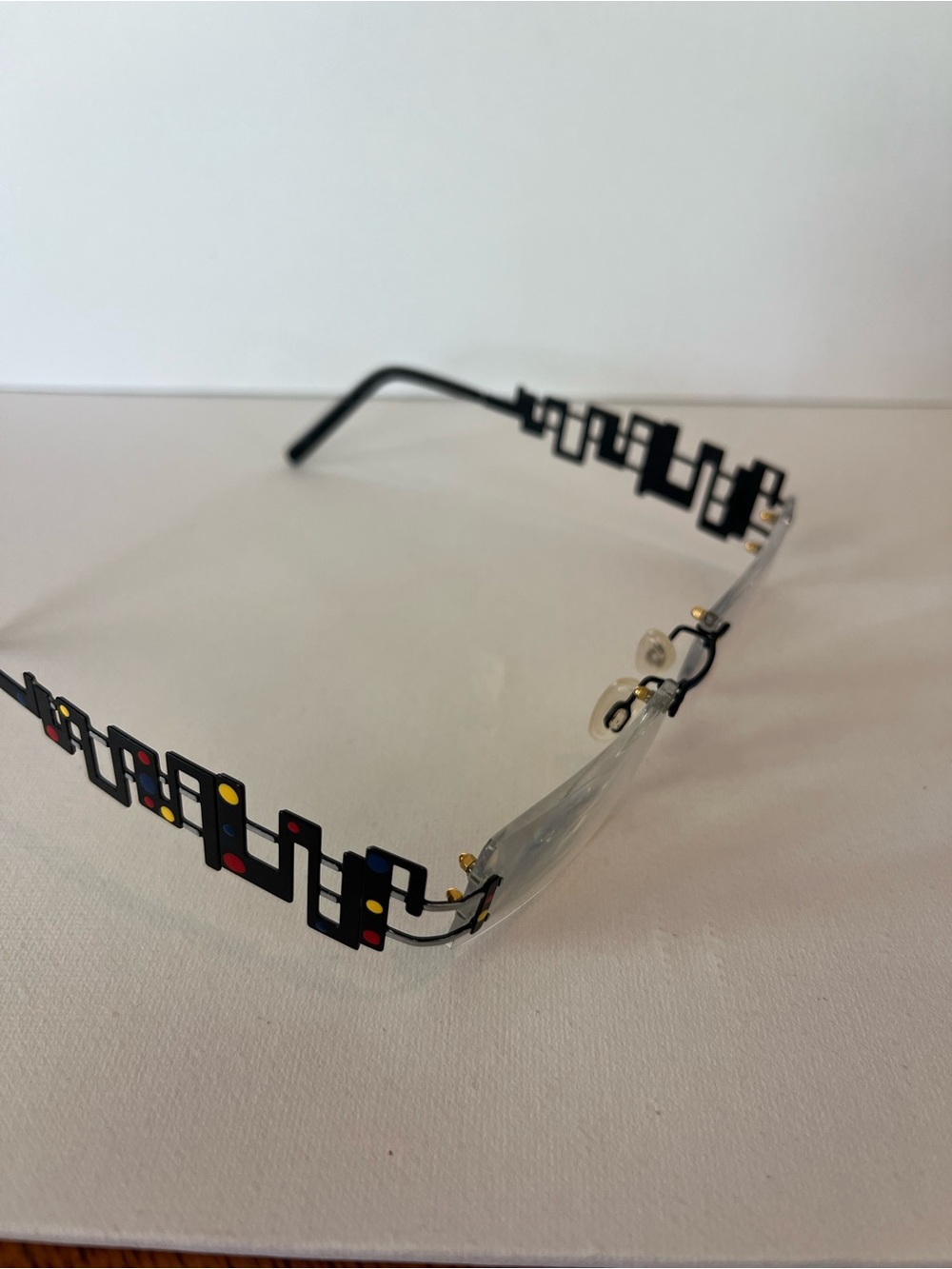Vintage Yabi Art Abendzauber 4531 6596 Rimless Geometric Eyeglasses Germany